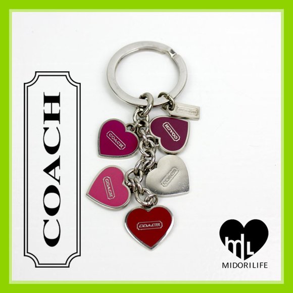 COACH Cascading Hearts Keychain - Picture 1 of 5